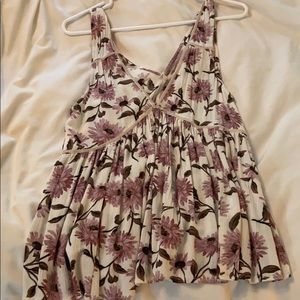 Floral American eagle top